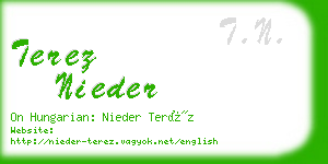 terez nieder business card